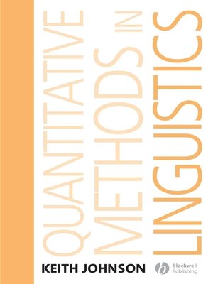 cover image of Quantitative Methods In Linguistics